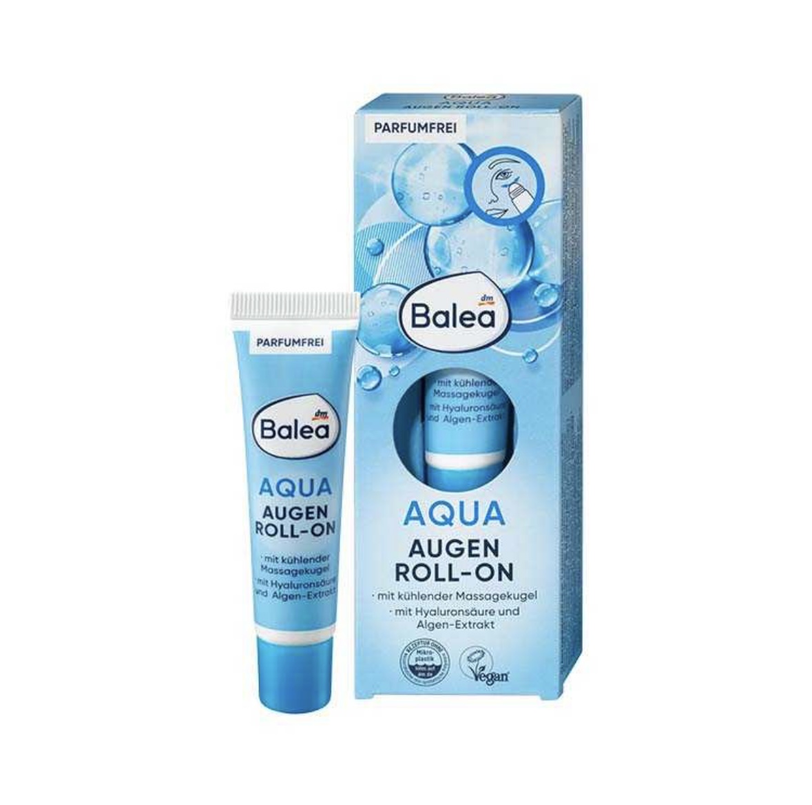 رول دور چشم آبرسان باله آ مدل Aqua Augen Roll-On حاوی هیالورونیک اسید